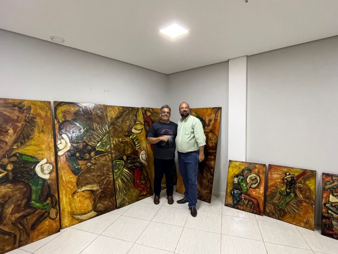 Com tema de rodeio, artista plástico assina coletânea de obras do Barretos Park Hotel